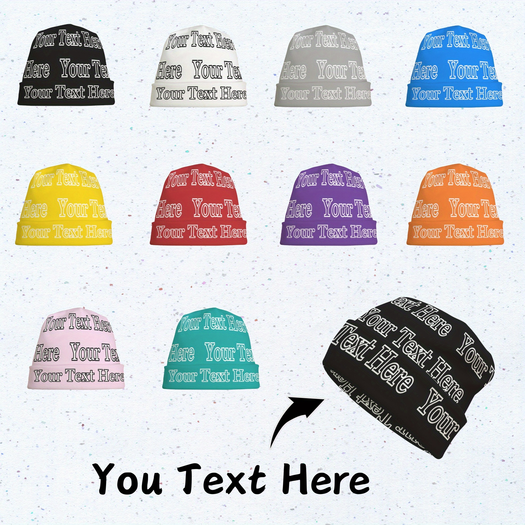 

1pc Personalized Super Soft Beanie – Unisex Winter Warm Knit Hat – Personalized Text Options