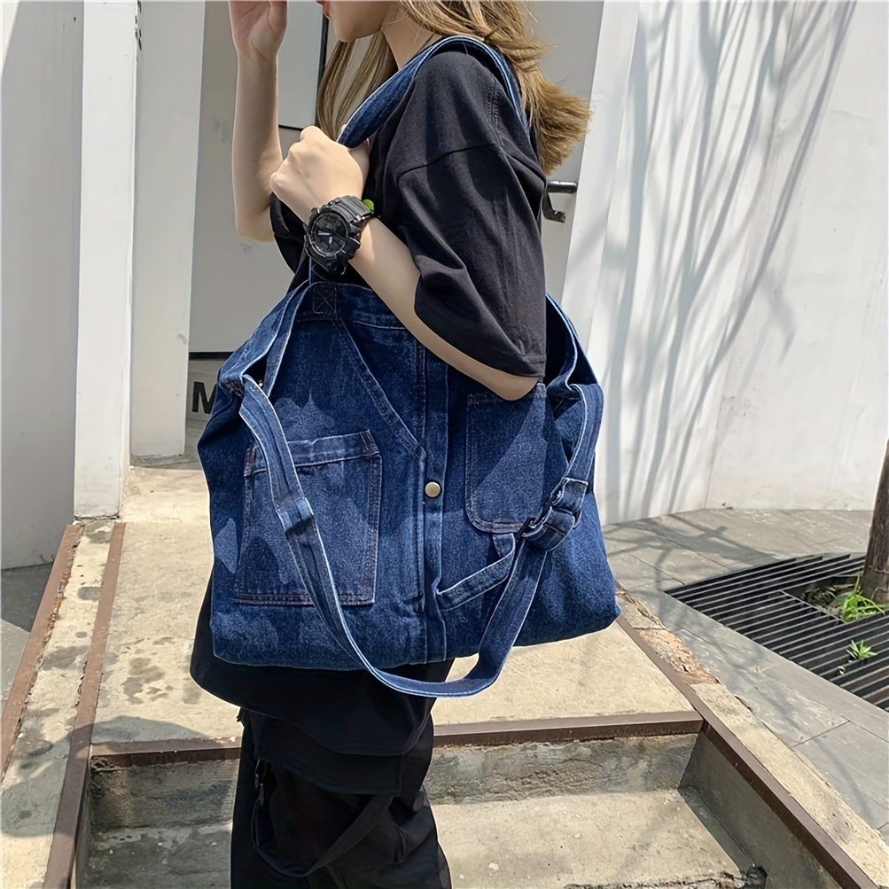 Amazon.com: JARKJARD Denim Shoulder Bag Canvas Messenger Bag