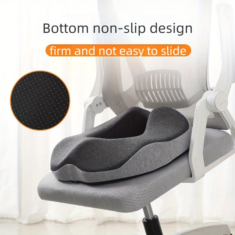 Cuscino ergonomico a ciambella per ufficio, casa, auto, sedia a rotelle, memory foam ultra denso, allevia la pressione sui fianchi, grigio chiaro, regalo perfetto_voghion.com