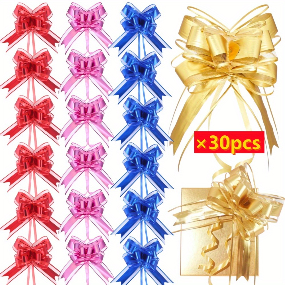 

30pcs Large Bows For Gift Wrapping, For Present, Wedding Decor, Christmas Gifts Decoration For Man, Birthdays, Valentine's Day, Anniversary