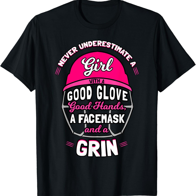 

Softball Lovers Bat Ball Baseball Gloves Facemask Women T-shirt