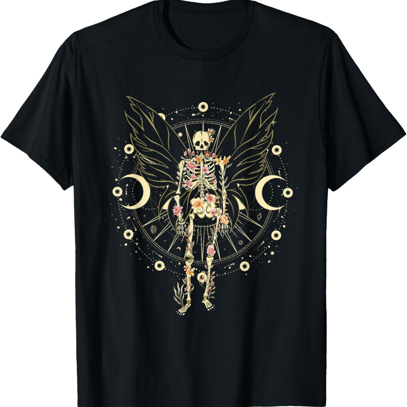 

Fairy Grunge Fairycore Aesthetic Butterfly Skeleton Gothic T-shirt