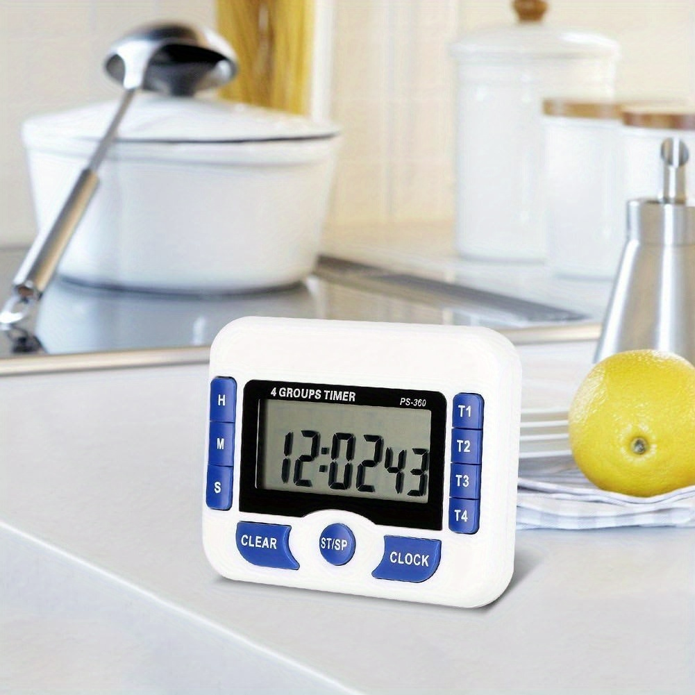 

Kitchen Timer With Clock Function, Magnetic Kitchen Cooking Clock, Perfect For Homework, Exercise, Sports, Games And Classroom Timer Activities