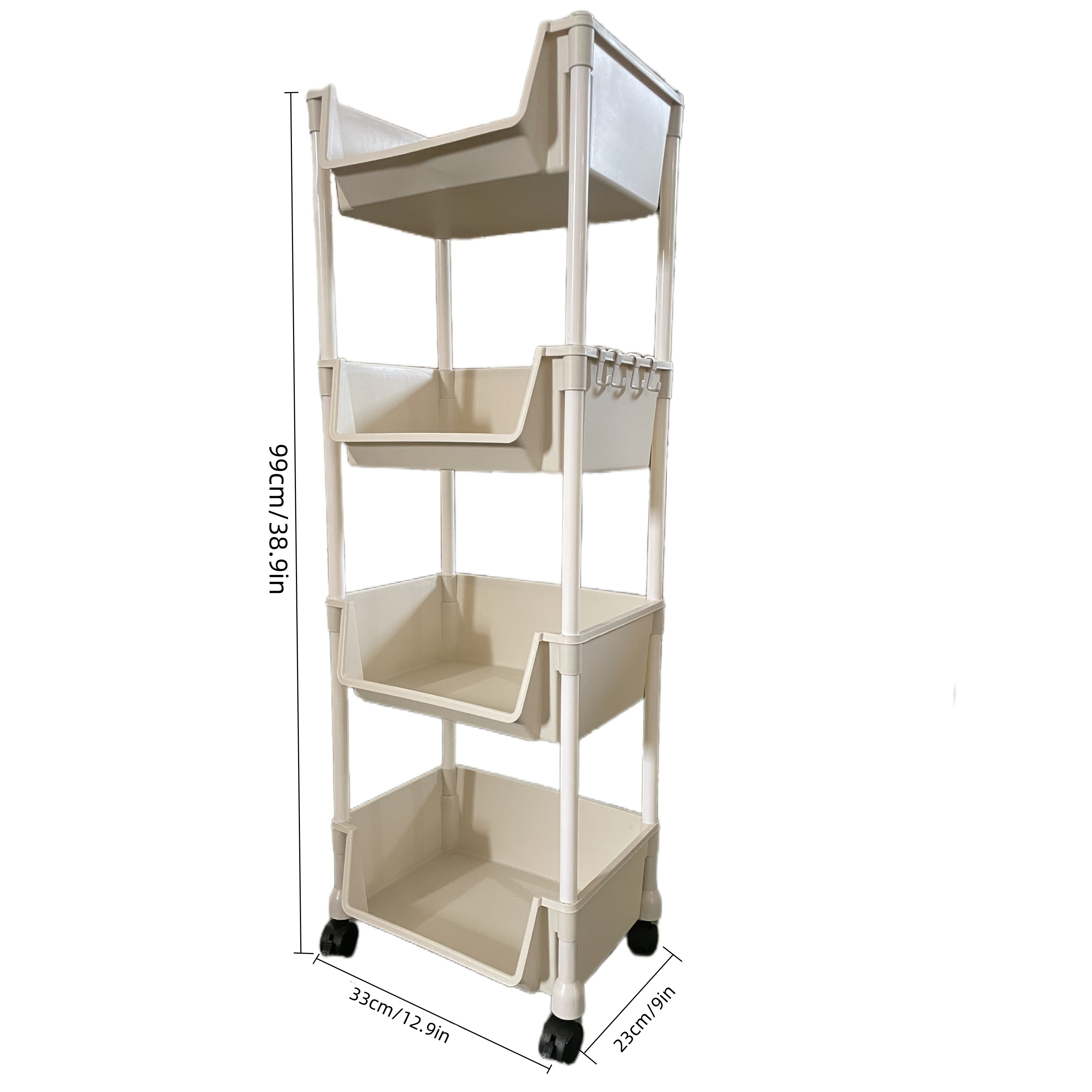 TEMU 1pc -tier Spa Storage Cart - Paba-free, Non-electric, Wheel-based Mobile For Room, Bedroom, Dormitory Available