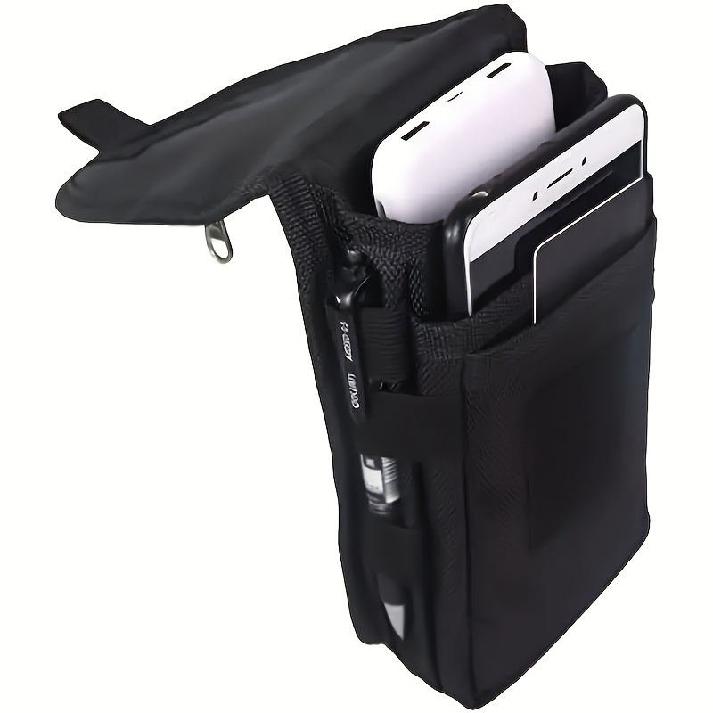 TEMU Nylon Phone Holster Belt Pouch - Fits For /15/14/13/12/11 Series & For S24/s23/s22/s21/s10/s9, Includes   Compatibility, Waterproof, Black