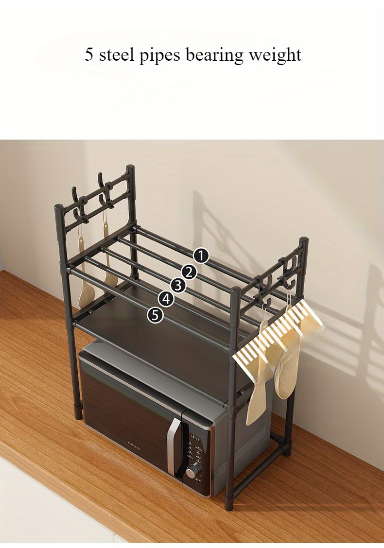 multi layer kitchen storage rack   stand open shelving organizer for spices and oven   freestanding contemporary design details 1