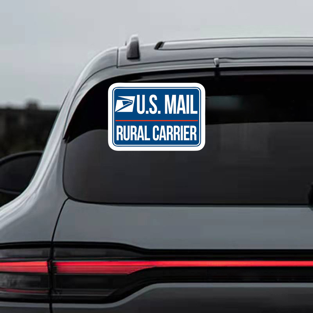 

Waterproof Stickers For Postal Carriers In The Usa - Matte Pet Vinyl Stickers Featuring Cartoon-style Delivery Vehicle Badges.