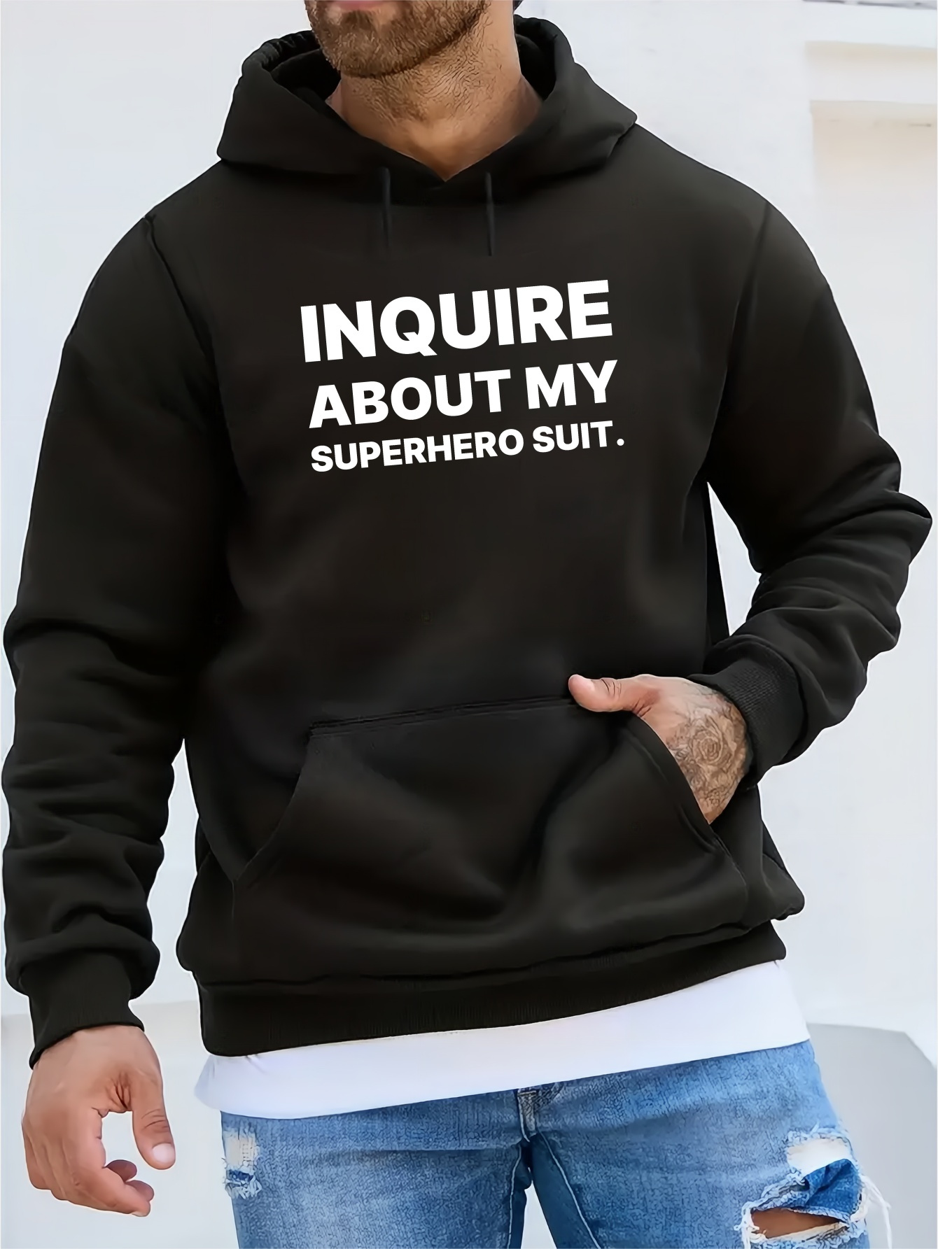 sudadera capucha peluche temática superhéroes hombre jersey Temu
