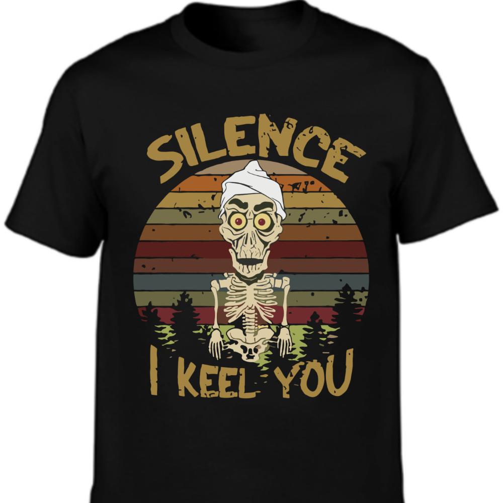 

Silence I Keel You Black Crewneck Print T-shirt