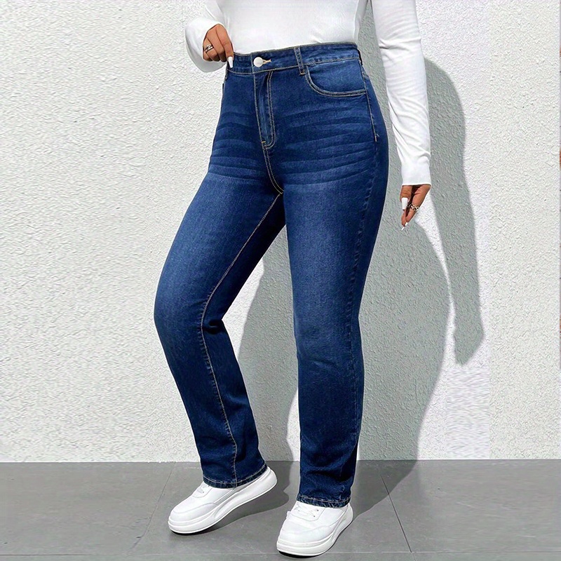 

Straight Jeans Pants Fashionable And Comfortable Women's Stretch Straight Leg Jeans For Casual Outings