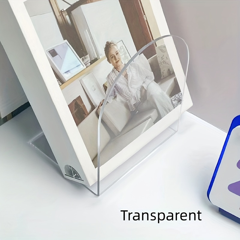 Image of Colorful Acrylic Book Stand - Adjustable, Durable & Space- Design For Home, Office, Or Study - Easy Assembly, Multi-angle Display