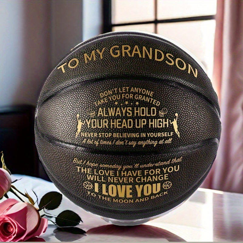 

A Special Basketball, Birthday Gift Quinceanage Tpu Basketball To Show Your Grandchildren How Much You Love Them - The Perfect Gift, International Standard Size