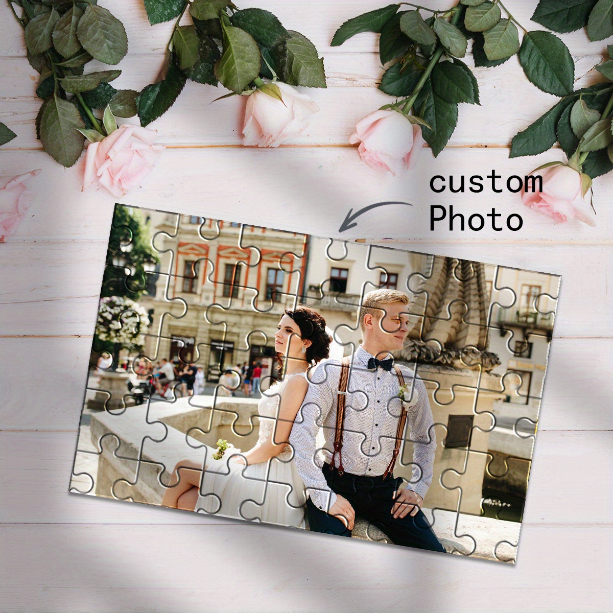 

Custom Photo Puzzle: Personalized Wedding Gift, Anniversary Present, Or Meaningful Birthday Present - Suitable For 14 And Up