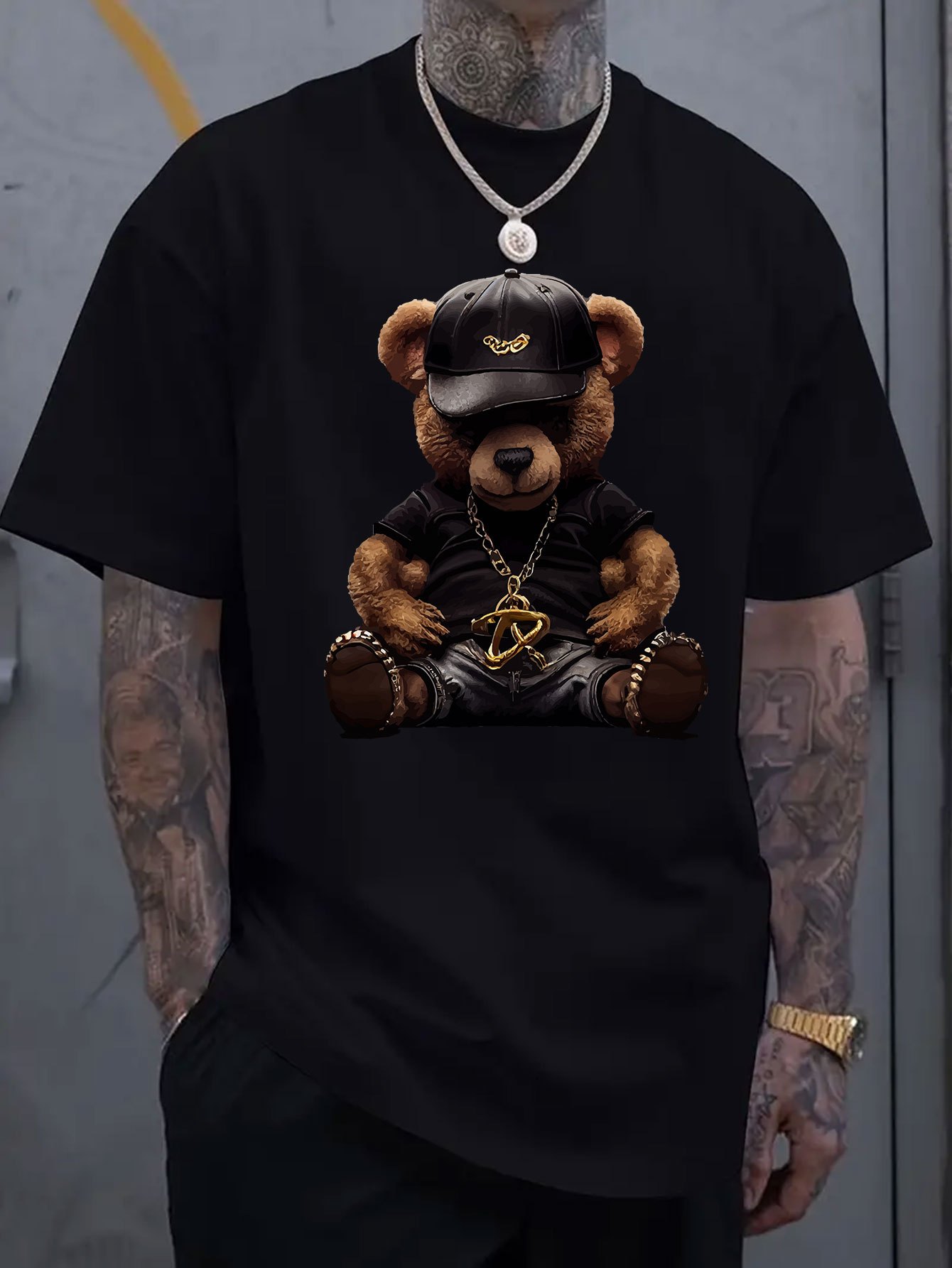 Tシャツ・カットソー [MARRON EDITION] Teddy Bear T-Shirt men teddy bear shirt sold on Temu United States