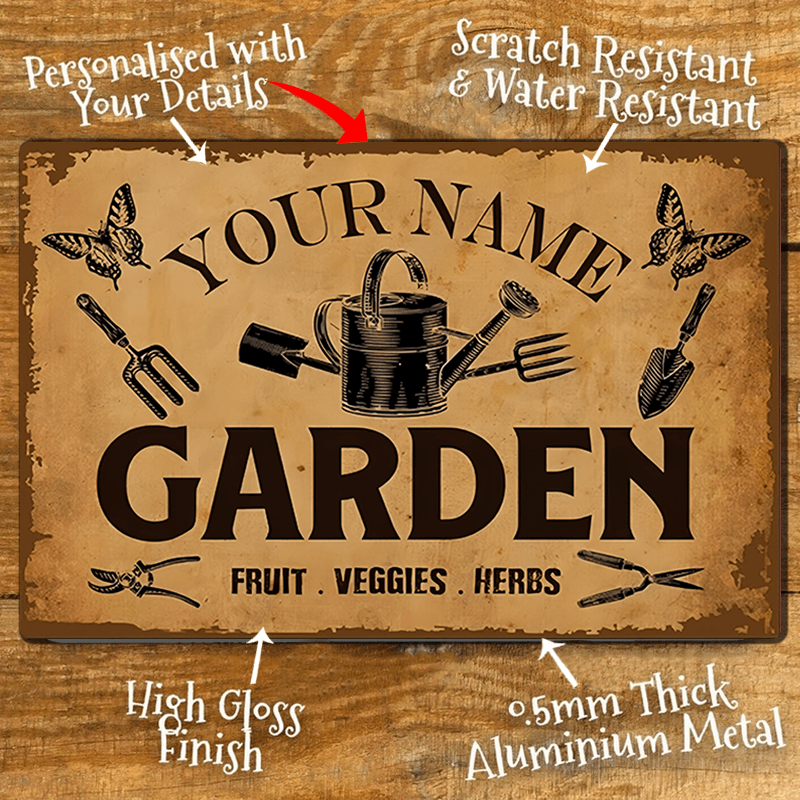 

1pc Personalized Metal - , & , Decorative Plaque For , Veggies & , For , 8x12