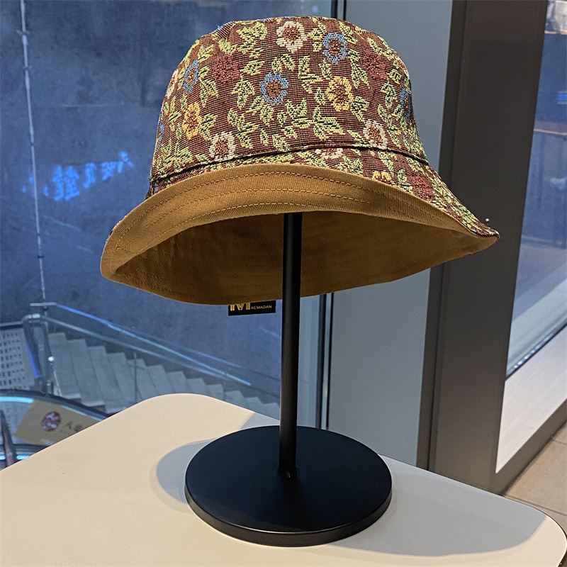 TEMU Chic Dual-sided Floral Bucket Hat For Women - Cotton, Sun-protective & Stylish   With Random