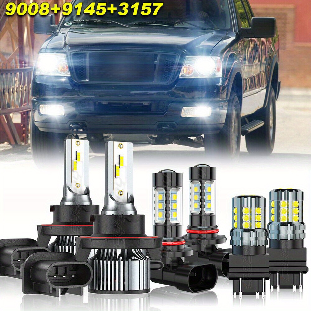 

Led Headlight Hi/ Lo + Fog Bulbs+turn Lamp 6pcs For 2004-2013