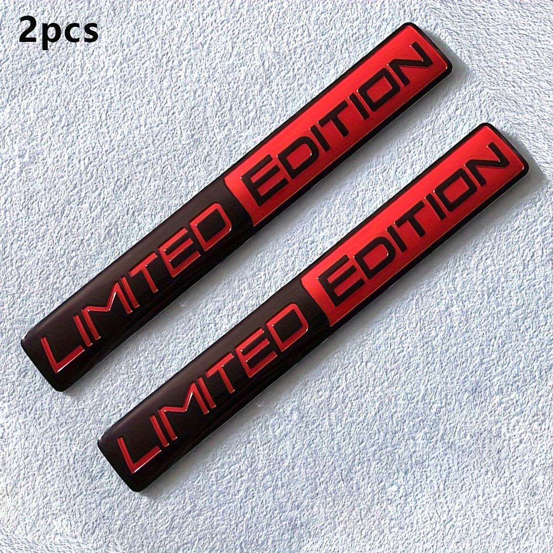 TEMU 2pcs Edition Emblem Metal Badges Decal Sticker Auto Emblem For Rear Trunk Side Fender Car Motorcycle Sticker Accessories