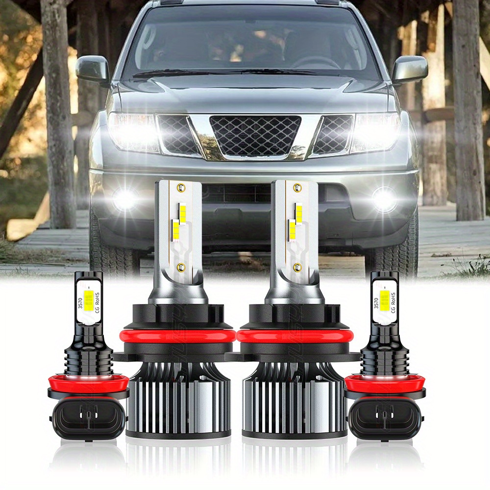 

Led Headlight 4pcs Beam Fog Light Bulbs Kit For 2005-2019 Frontier