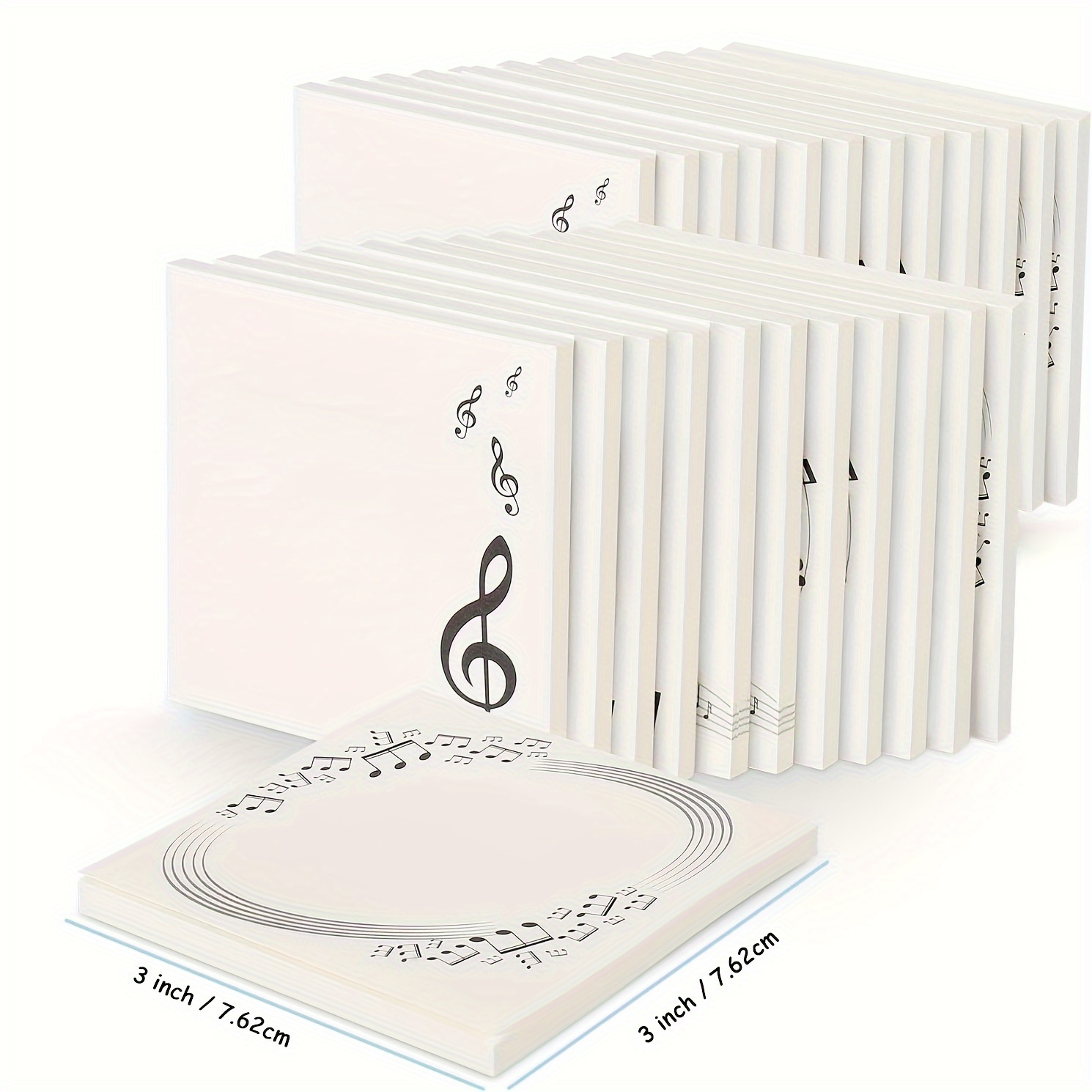 

Music Themed Sticky Notes - Self-adhesive Note Pads With Musical Notes & Piano Designs For Note Taking, Journaling And Reminders