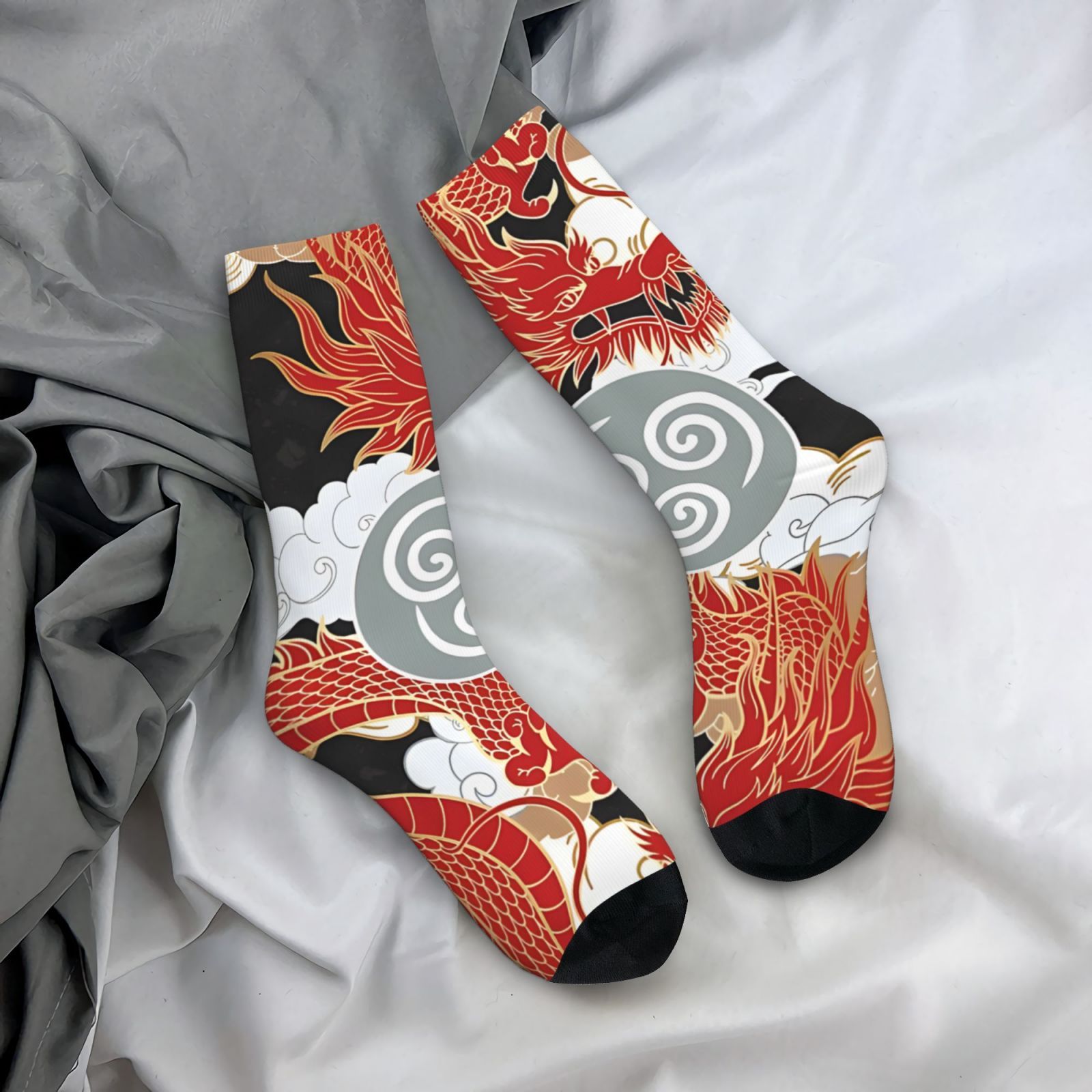 

: Inspired Men's Crew Socks - Vintage , Novelty Cartoon Print, Breathable Polyester