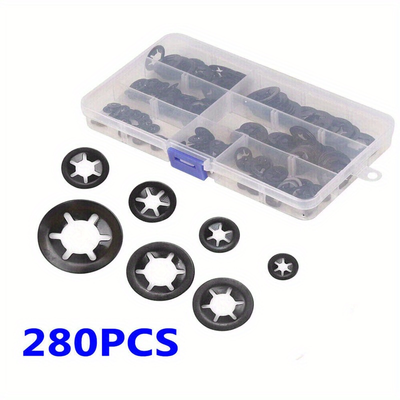 TEMU 280pcs Starlock Washers Tooth Starlock Locking Washers Clips