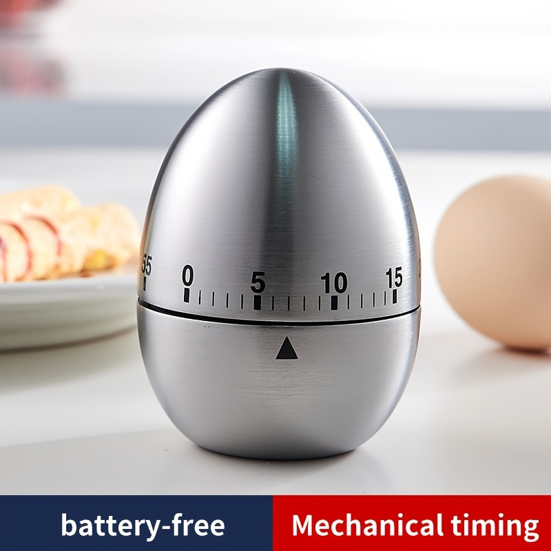 

Stainless Steel Egg Timer - Cooking & Baking, No-battery Needed, Gadget, Stainless Steel, Egg Timer, Measuring