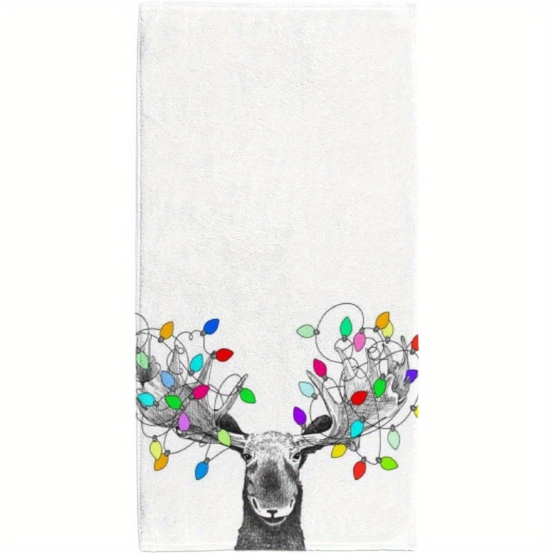 

Modern Polyester Blend Hand Towel With Space Theme, Quick-dry Absorbent Bathroom Fingertip Towel, Soft Woven Kitchen & Bar Towel With Funny , Machine Washable - 18x26 Inches, 1pc