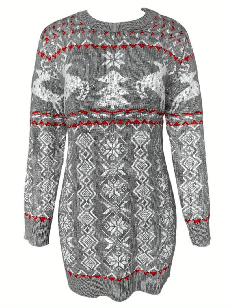 women christmas sweater dresses long sleeve cute pattern - Temu women christmas sweater dresses long sleeve cute pattern - Temu