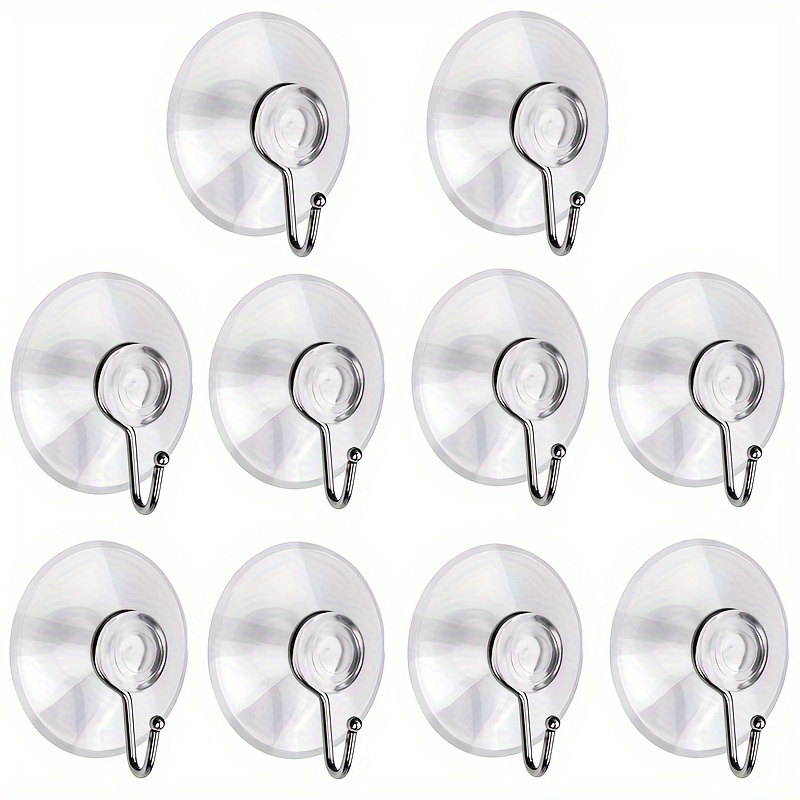 

Suction Cup Hooks - 6/12pcs, Reusable Clear Pvc With Metal Hooks, Waterproof For Bathroom, Kitchen, Doors - Christmas, Halloween & Thanksgiving Decorations, Utility Hooks