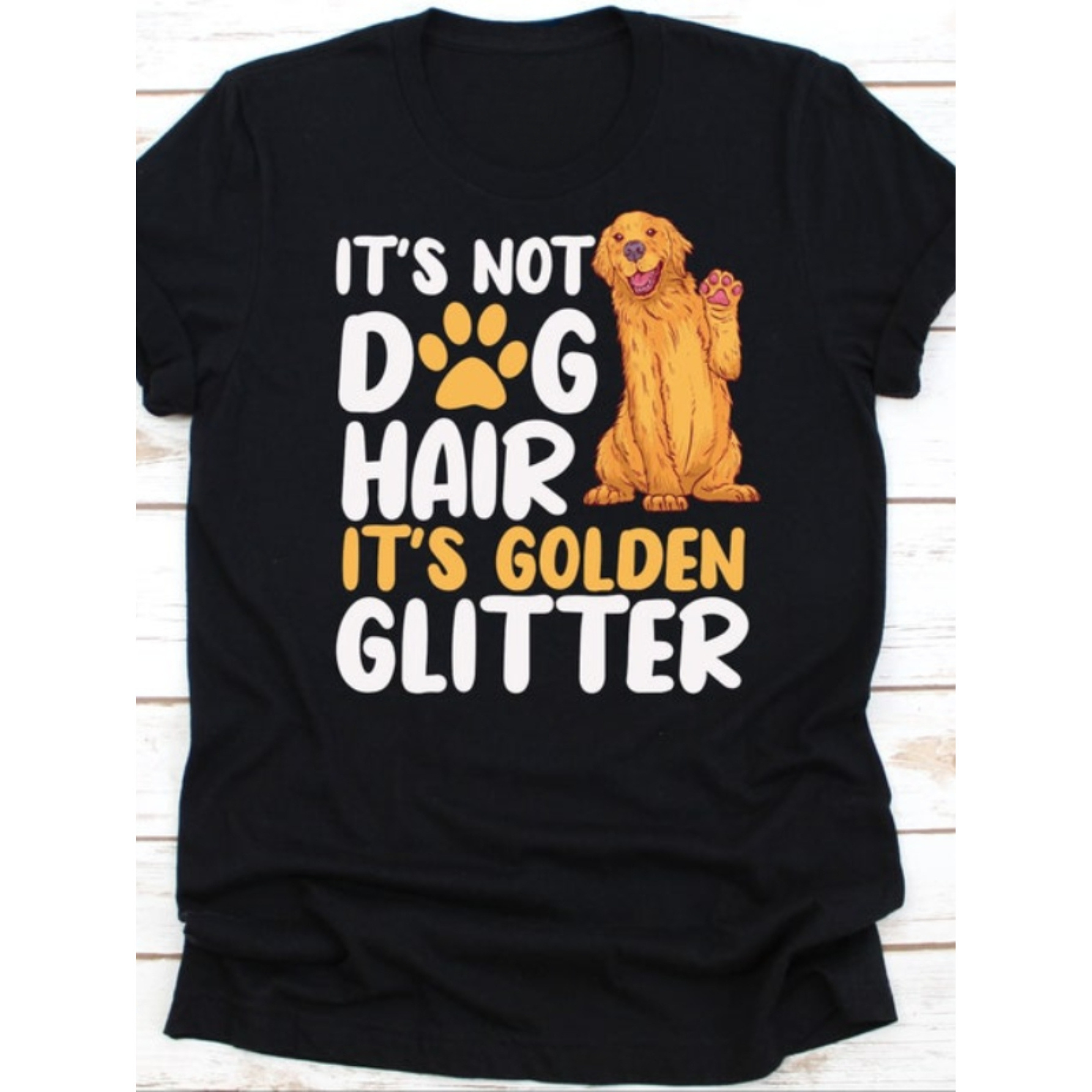 

Fur, It's Golden Sequins" T-shirt, Golden Retriever Dog Gift, Dog Lover, Hairy Child Parent T-shirt, Companion Dog, Game , Dog Breed Design