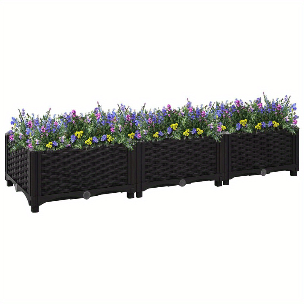 

Jardinière d'extérieur 120x40x23 cm Polypropylène - Bac de et fleurs élégantes