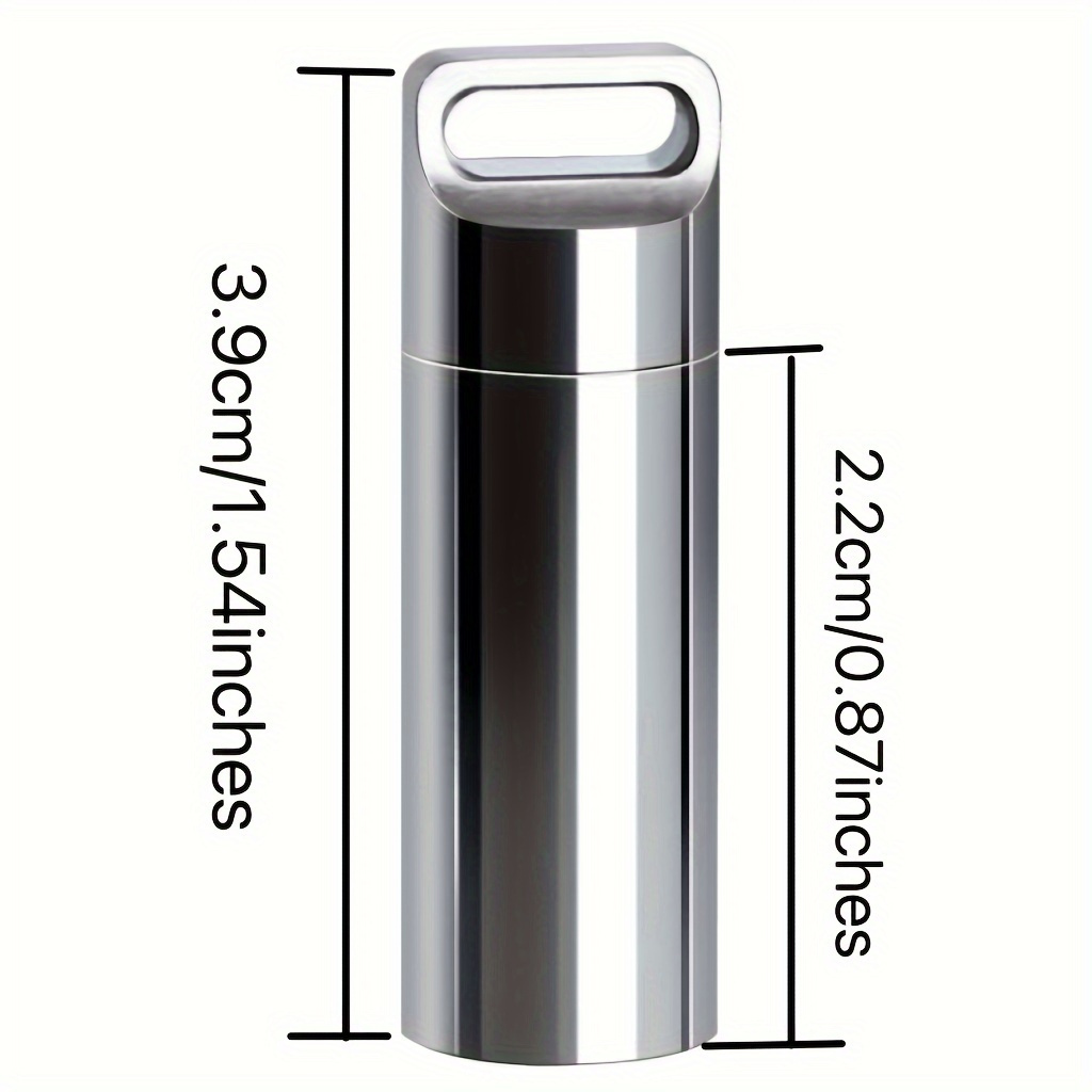 Keychain Pill Holder Container (pack Of 2), Portable Pill Box Small Pill Box Organizer, Outdoor Travel Wallet Or Pocket Mini Pill Box