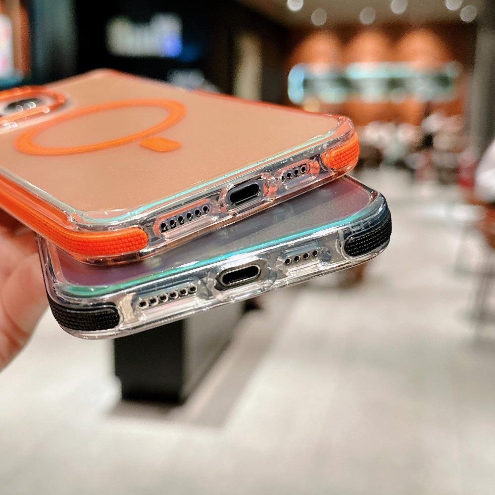 Skincare Magnetic Shockproof Case for Iphone 16 15 14 13 12 11 Pro Max Plus Magsafe Funda Stand Glass Lens Protection Back Cover_voghion.com