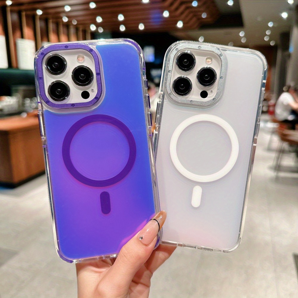 Skincare Magnetic Shockproof Case for Iphone 16 15 14 13 12 11 Pro Max Plus Magsafe Funda Stand Glass Lens Protection Back Cover_voghion.com