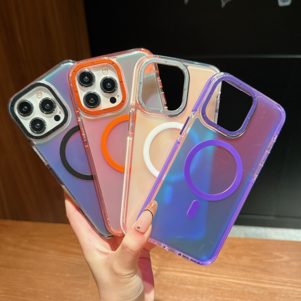 Skincare Magnetic Shockproof Case for Iphone 16 15 14 13 12 11 Pro Max Plus Magsafe Funda Stand Glass Lens Protection Back Cover_voghion.com