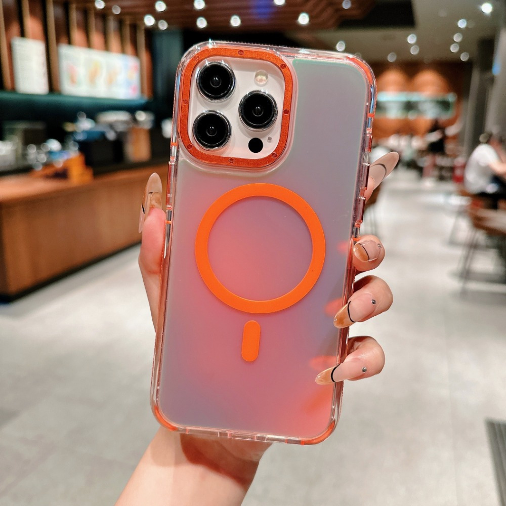 Skincare Magnetic Shockproof Case for Iphone 16 15 14 13 12 11 Pro Max Plus Magsafe Funda Stand Glass Lens Protection Back Cover_voghion.com