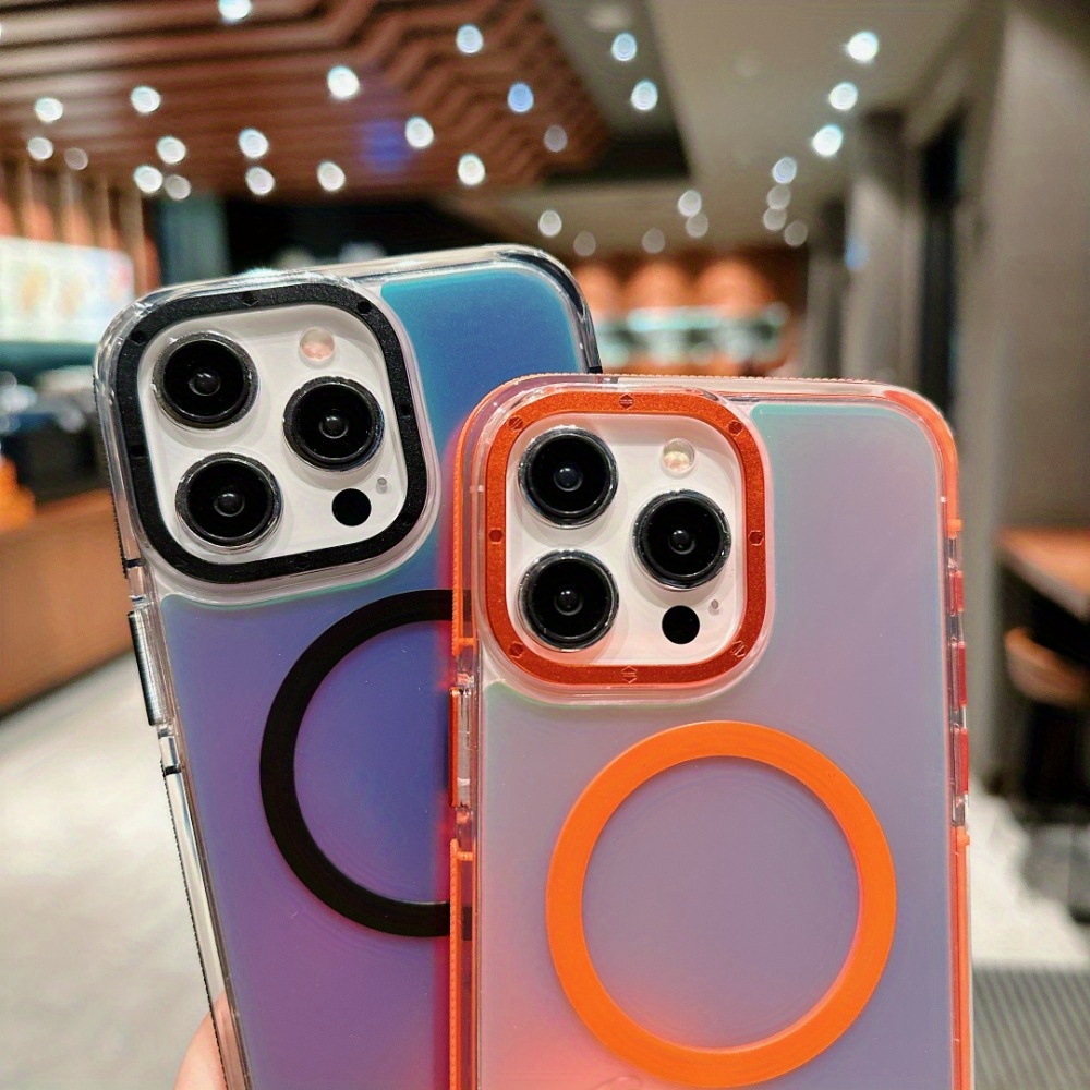 Skincare Magnetic Shockproof Case for Iphone 16 15 14 13 12 11 Pro Max Plus Magsafe Funda Stand Glass Lens Protection Back Cover_voghion.com