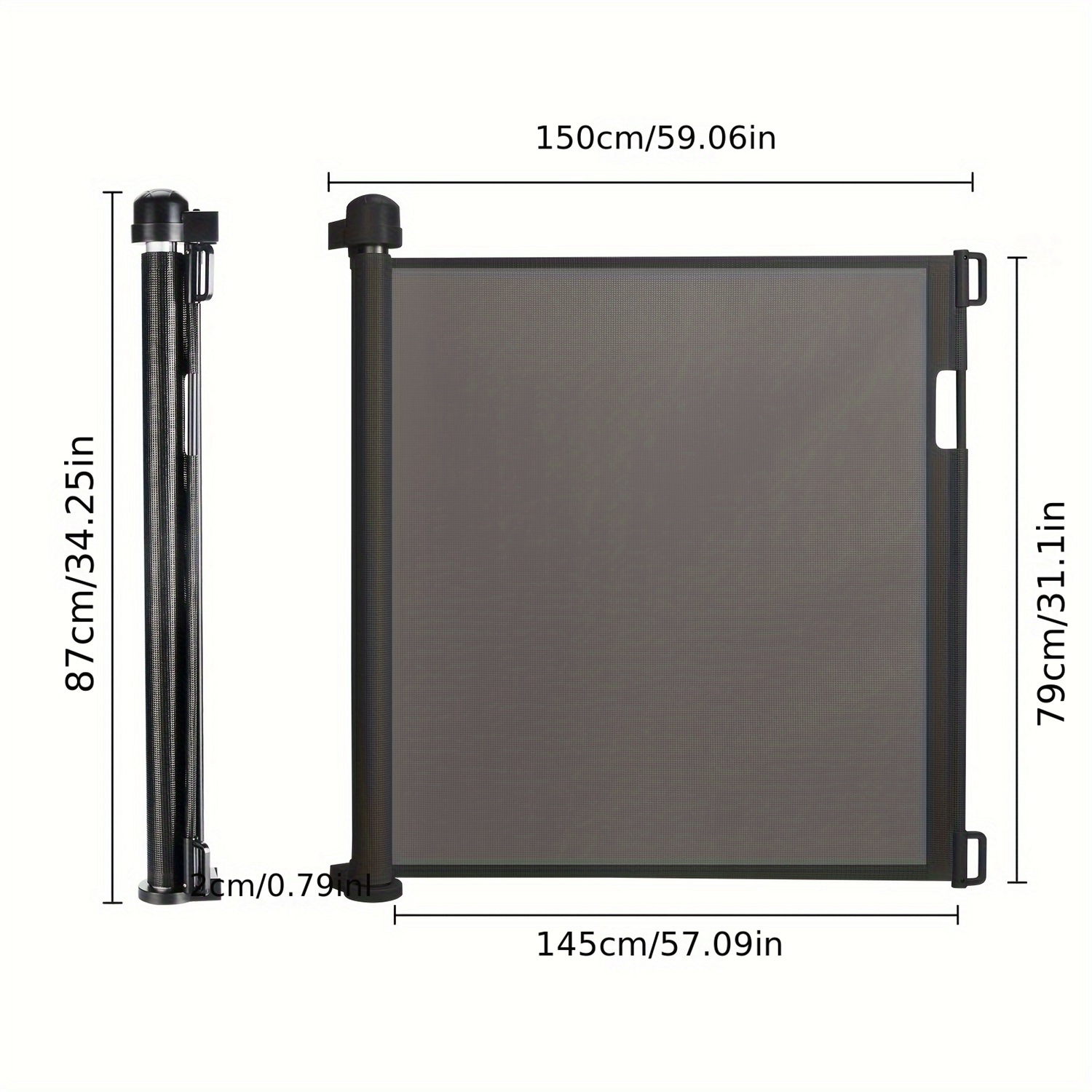 E-shop Türschutzgitter Rollo 0-150/180/300cm Treppenschutzgitter Rollo Hundetürgitter Einziehbares Tür Ausziehbare Hundebarrieren für den Innen- und