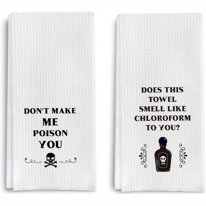 

2pcs 'don't You' Towels - -, , And -drying Polyester Dish Cloths For Cooking & , , Decor, 18x26 , And Long-