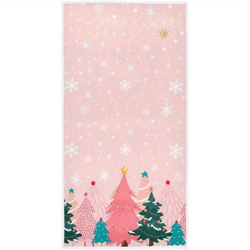 

1pc Christmas Tree Bath Towel Towel Decorations Bathroom Faucet Towel Set Spa Gym Towels 18*26inch