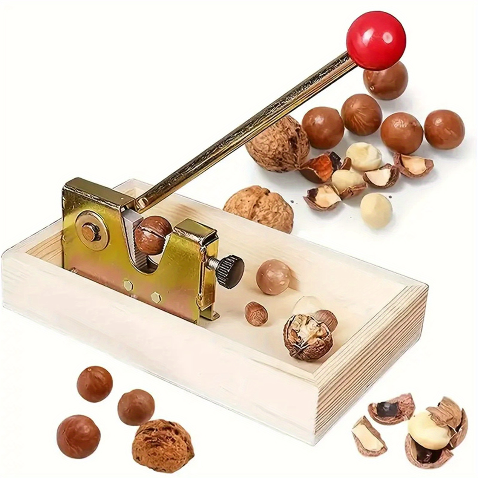 TEMU 3pcs Manual Nutcracker Nut Tongs, Macadamia Nut Cracker Adjustable Heavy Duty Pecan Nut Cracker Opener Tool For Walnuts Chestnuts Pecans Almonds