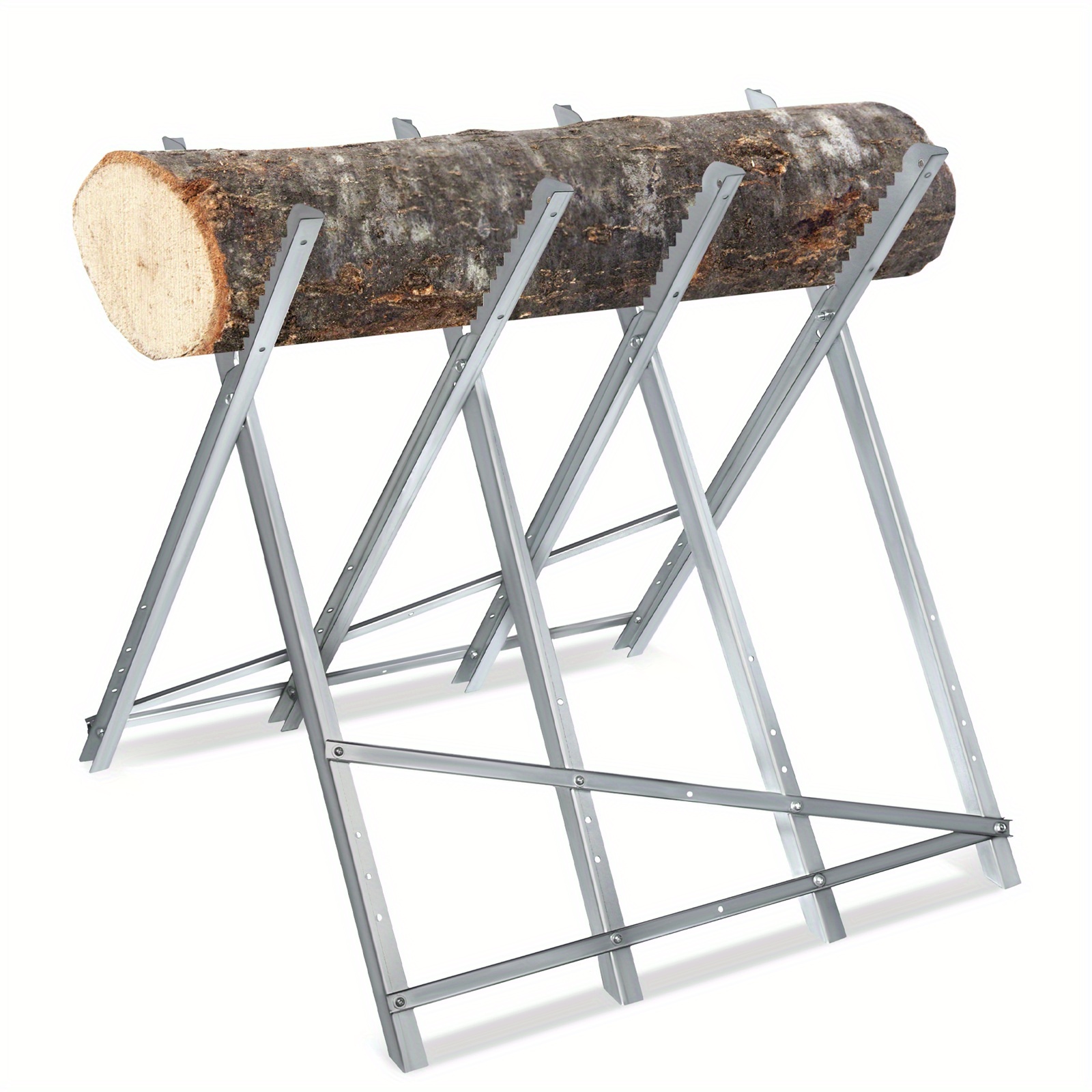 

Support de coupe de bois Chevalet de scie Pliable Aide au sciage Métal Tronçonneuse