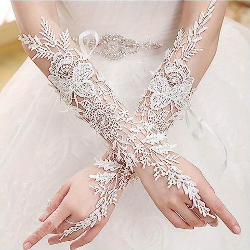 

1 Bridal Gloves - , Fingerless - For Day