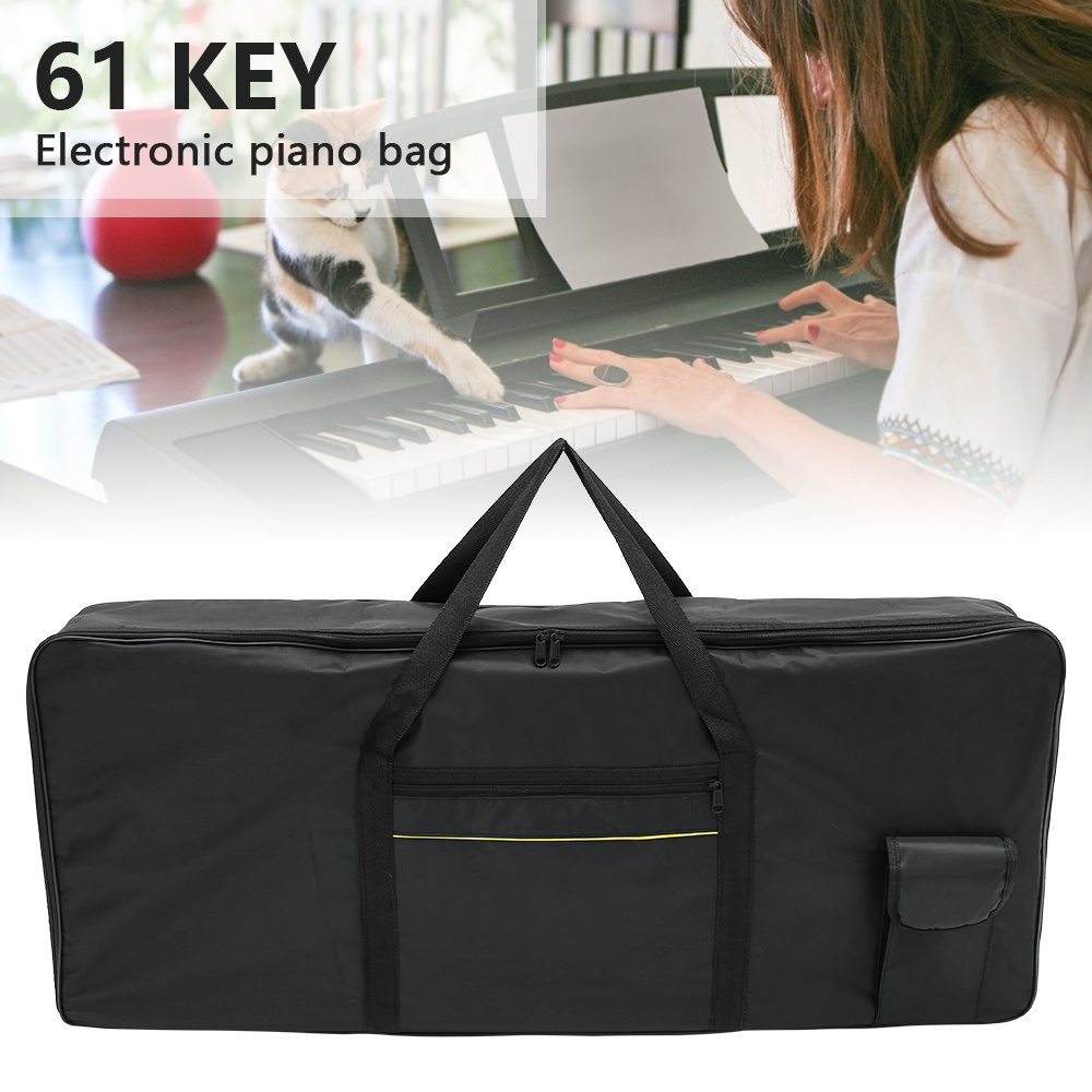 

61-key Keyboard Bag With Durable Polyester Fabric, Machine Washable, Thick Padding, Zipper Closure, And Carrying Handles For Electronic Piano Protection And Travel