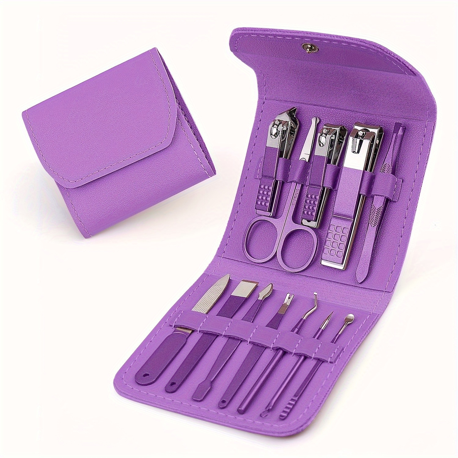 

Purple Manicure Kit Pedicure Kit Professional Nail Clipper Kit Nail Art Kit Women Men Nail Art Kit