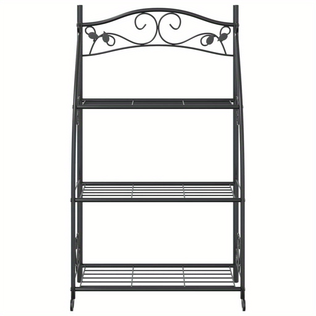 

Powder- Coated Steel 3- Tier Ladder Shelf Flower Rack For Home Decor