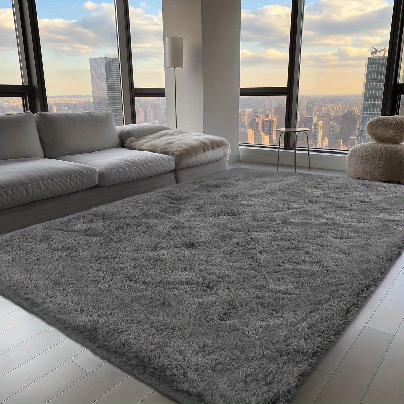 

6x9 Area Rugs For Living Room, Large Fluffy Shag Fuzzy Plush Soft Carpets, Floor Rug For Bedroom, Gray Carpet Dorm Home Decor Aesthetic