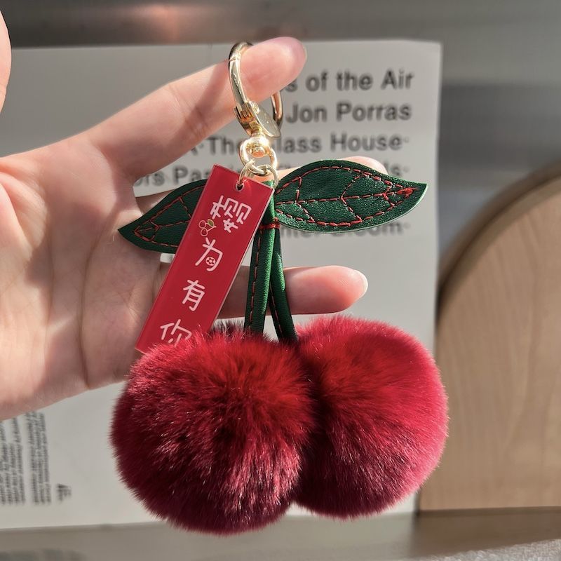 

Pom-pom Keychain Accents – Rabbit Fur Key – Handbag For – Decoration – Theme Keyring