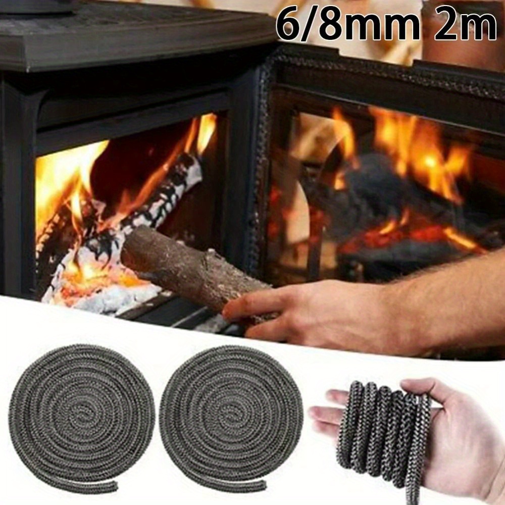 

1pcs Flat Washer Fiberglass Sealing Rope For , High Temperature Resistant Fireproof Seal For Woodburning Stoves And Fireplace Doors